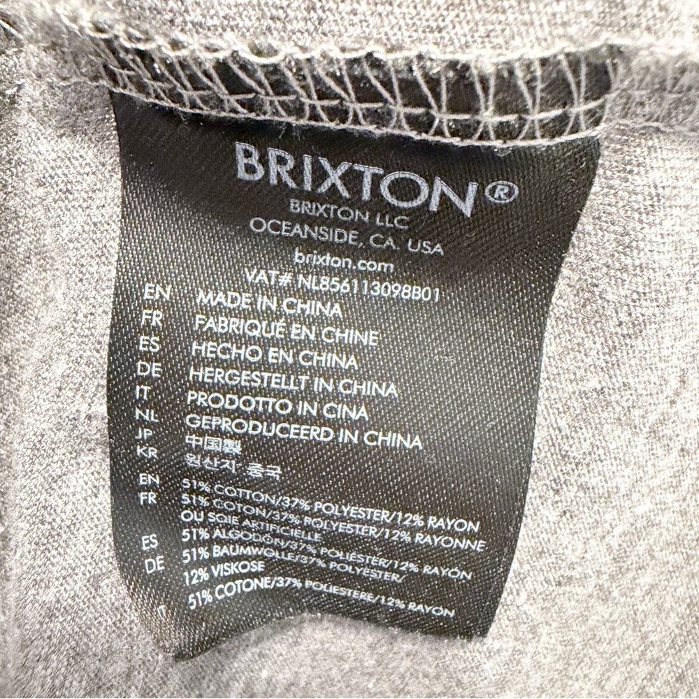 Brixton Gray Tank Top XL - Picture 5 of 6
